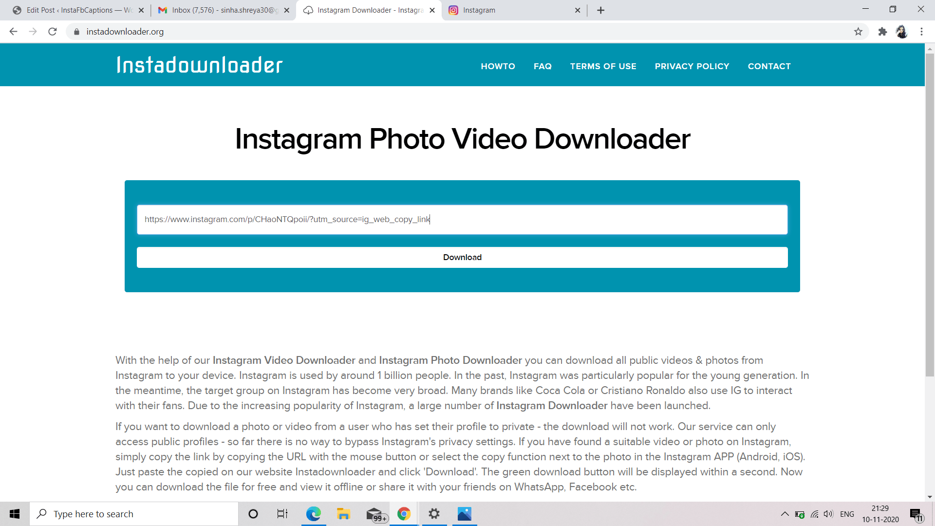 Download Instagram Videos From Instagram To Pc Through Video Downloader 2 - Download instagram videos from Instagram to PC through Video downloader 2 - Download Instagram Videos (14 Methods) – PC, Android, iPhone, Apps
